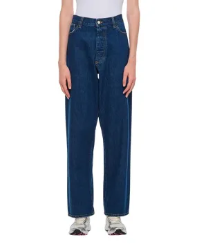   Plan C  Wide Leg Denim Pants Blue  Jeans 